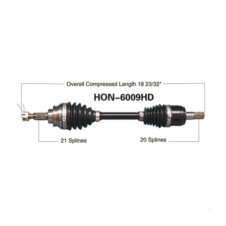 Wide Open Heavy Duty CV Axle for HONDA HD FRONT LEFT 400/500FORE/RUBI/650/680/ HON-6009HD